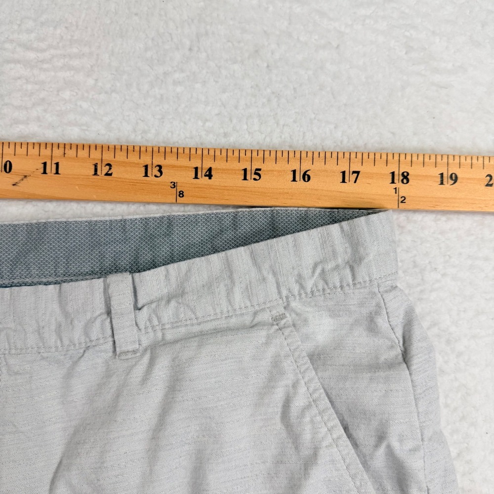 Calvin Klein Shorts Mens 36 Light Grey Slim Fit Textured Cotton Casual Slub - Picture 6 of 11